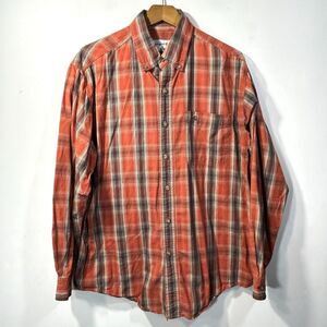 CARHARTT Mens L Shirt Relaxed Fit Plaid Long Sleeve Cotton 16.5" x 33"
